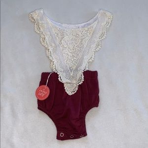 NWT Bailey’s Blossoms Lace Top Onesie